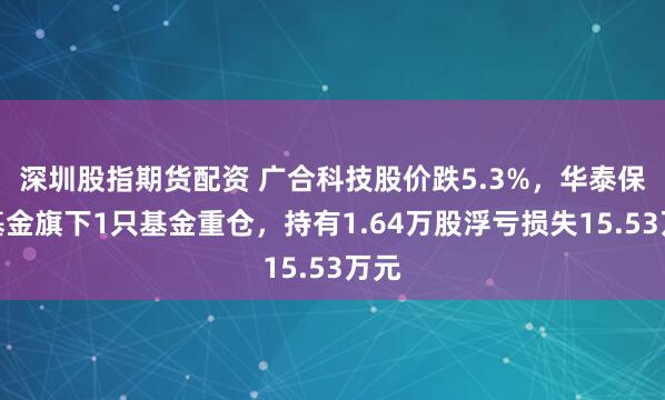 深圳股指期货配资 广合科技股价跌5.3%，华泰保兴基金旗下1只基金重仓，持有1.64万股浮亏损失15.53万元